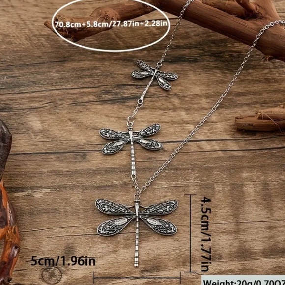 Boho Dragonfly Pendant Necklace - Picture 5 of 5